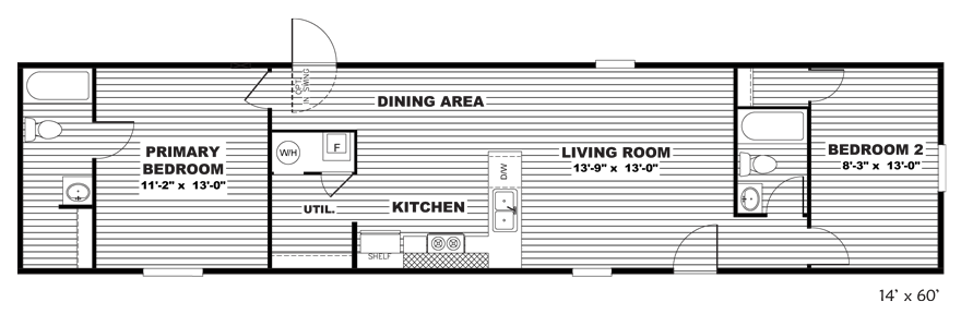 Mobile home hot sale dishwasher size