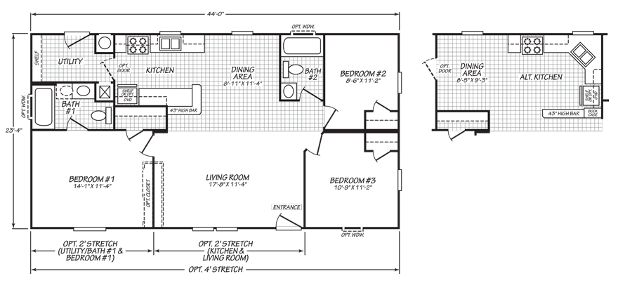 Presidio 24 0 X 44 1026 Sqft Mobile Home Factory Expo Outlet Center