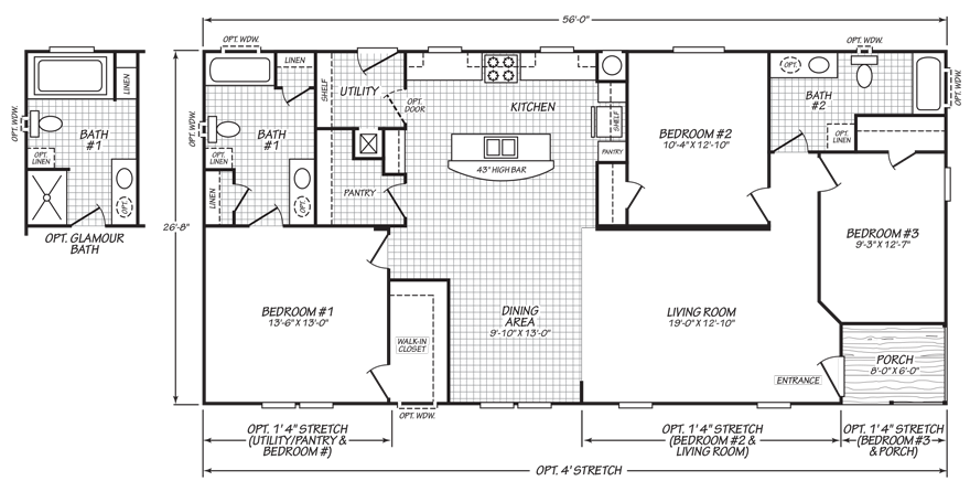 Sonora 28 0 X 56 1492 Sqft Mobile Home Factory Expo Outlet Center